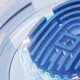 Blue fingerprint with lock in the middle