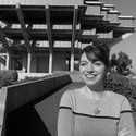 Black and white photo of Pegah Parsi